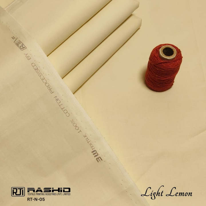 Rashid Tex Premium Quality Soft Cotton Unstitched Suit for Men .