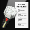 2X 2000 Lumens Ultra-Bright Floodlight Flashlight, High Lumens Rechargeable Flashlights for Outdoor Searching, Camping. 