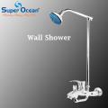 Bathroom Set Shower Set Wall Mounted Complete Bathroom Fitting 100% Brass Chrome Super Ocean Sanitary fittings Lever Model Set. 