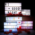 A4 A5 A6 DIY Letters LED Combination Light Box Night Light USB / AA Battery Powered Symbol Cards Table Lamp Message Board. 