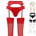 Silk Road Traders Thigh High Pantyhose Stocking With Lace Garter Suspender & Panty. 