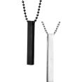 Pack Of 2 Combo 100% Pure Stainless Steel Vertical Bar Necklace/Locket/Chain For Girl Boys Man Woman. 