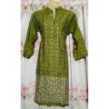 Stylish Chiken Kari Embroidery Stitched Kurti For Girls Linan Dress For Girls. 