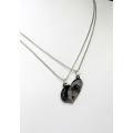Couple Heart pendent love you kiss pendent chain for boys and girls, men high quality silver. 