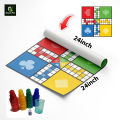 Ludo Game - 24''x24'' Ft Board | Printed on Flex | Large & Foldable | with Gotte Set | Designed for Kids Who Love Cartoon Characters like Tom & Jerry, Doraemon, and Mickey Mouse | Classic Family Game. 