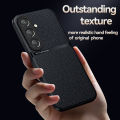 SamsungA16 5G Magnetic Holder Leather Back Cover for Samsung Galaxy A16 5G 4G Soft Silicone Shockproof Coque on Sumsung A 16 16A. 