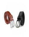 Pack of 2 Casual Leather Belts For boys & Men's. 