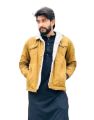 New Jeans jacket Sherpa Denim Jacket with White Fur. 