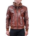 Original Leather Jacket Fashion Hooded Jacket. 