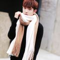 Korean Fashion Men's Knitted Scarf Winter Warm Men Scarves Patchwork Striped Wool Bufanda Soft Long Warmer Male Neakerchief. 