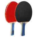 Table Tennis Racket Horizontal Anti Corrosion Table Tennis Paddle Set Poplar Wood Rubber Robust Good Sweat Absorption for Game. 