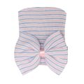 Cute Stripe Infant Hat Soft Turban Hats Nursery Beanie Baby Hats Cap with Bow Newborn Hospital Hat. 