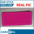 Silicone Pencil Box - PINK. 