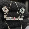 Radiant Blossom Jewelry Set – Necklace, Earrings, and Bracelet. 