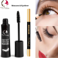 Tv Parlour Eyeliner Pencil + waterproof mascara set Eye Liner Thick Curling Mascara Eyebrow Pencil Makeup - Black & White. 