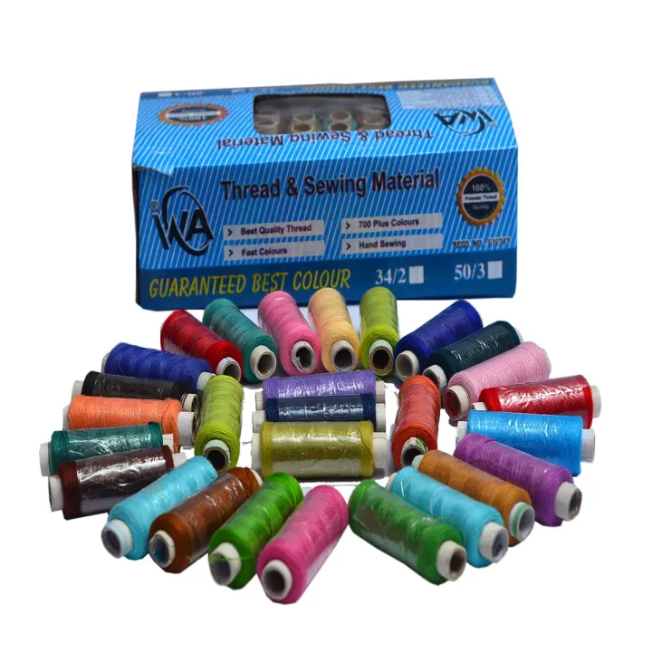 3 Ply Sewing Thread High Quality | 3 Ply 50 Sewing Thread Multi color ...