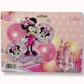 MINNIE MOUSE THEME FOIL BALLOON SET PACK OF 5 FOIL BALLOONS - BIRTHDAY PARTY DECORATION - BIRTHDAY DECORATION - BALLOONS DECORATION. 