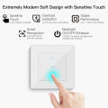 tuya WiFi Smart Curtain Switch Touch Design for Motorized Curtains and Roller Blinds work with Tuya Smart Life App Alexa Google for hands-free voice control. 