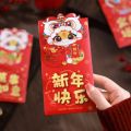 6pcs Cartoon Chinese Style 2025 Snake Year Red Envelopes Hongbao Traditional Red Bag Blessing Thickened Good Red Packets Spring Festival Supplies. 