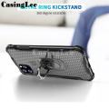 Phone Case Honor X6 Back Cover Clear Beehive Design Car Magicnet Air Cushion Magicnet Buckle Bracket Ring Transparent Casing for Honor X6 Cover Cases. 