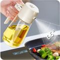 2-in-1 Glass Oil Sprayer and Dispenser, Oil Spray Bottle for Cooking, Oil Dispenser for Kitchen, Oil Bottle Dispenser Spray for Cooking, Air Fryer, BBQ etc, 450ML.. 