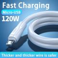 120W|6A Ultra High-Speed Micro USB Cable,3 Meter Length, Data Cable, Data Transfer Cable, Rapid Charging, USB Charging Cable, Easy to Plug-in, Andriod Cable, Used for All Andriod Mobiles Samsung, Oppo, Vivo, Huawei, ONE Plus, TECNO, White Colour. 