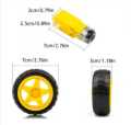 DC Gear Motor 3-6V TT Yellow Gear Motor Double Shaft | High Torque, Yellow Casing. 