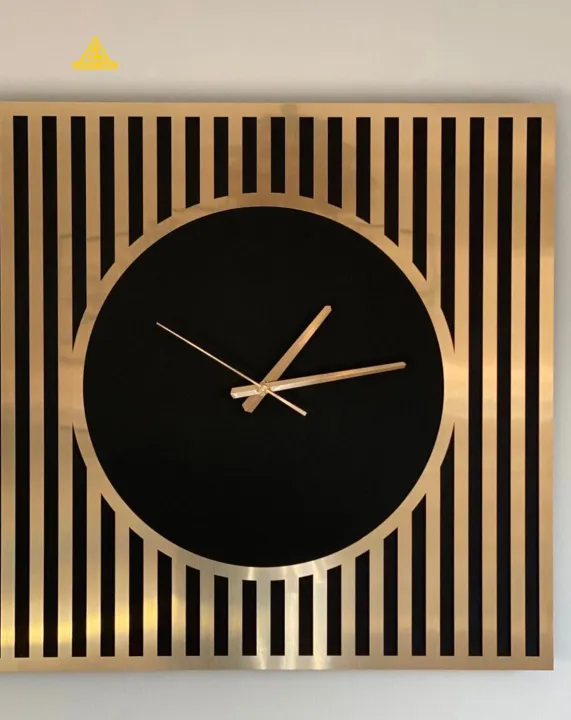 Modern Gold With Black Wall Clock | Beautiful Design | High Quality ...