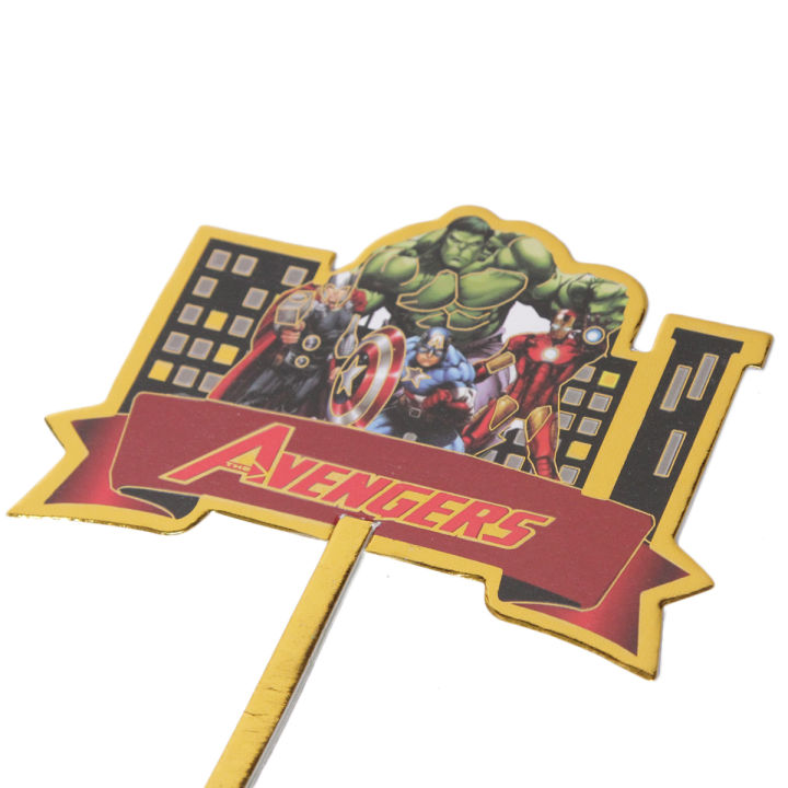 AVENGERS THEME CARDBOARD CAKE TOPPER