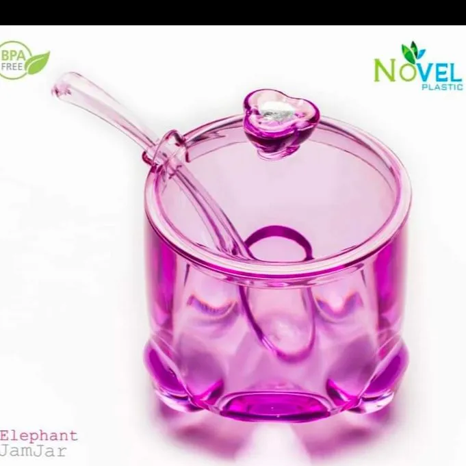 Plastic%20Novel%20Jam%20Jar%20Elephant%20Sugar%20pot%20with%20chammach%20Diamond%20Style%20Sugar%20Pot%20with%20chamach%20Super%20Clear%20Crystal%20Material%20Sugar%20Bowl%20with%20Spoon%20and%20Lid%20and%20Lid%20300ml%20blue%20brown%20Green%20Purple%20cheeni%20shukar%20dan%20kitchen%20Pot%20-%20Image%207