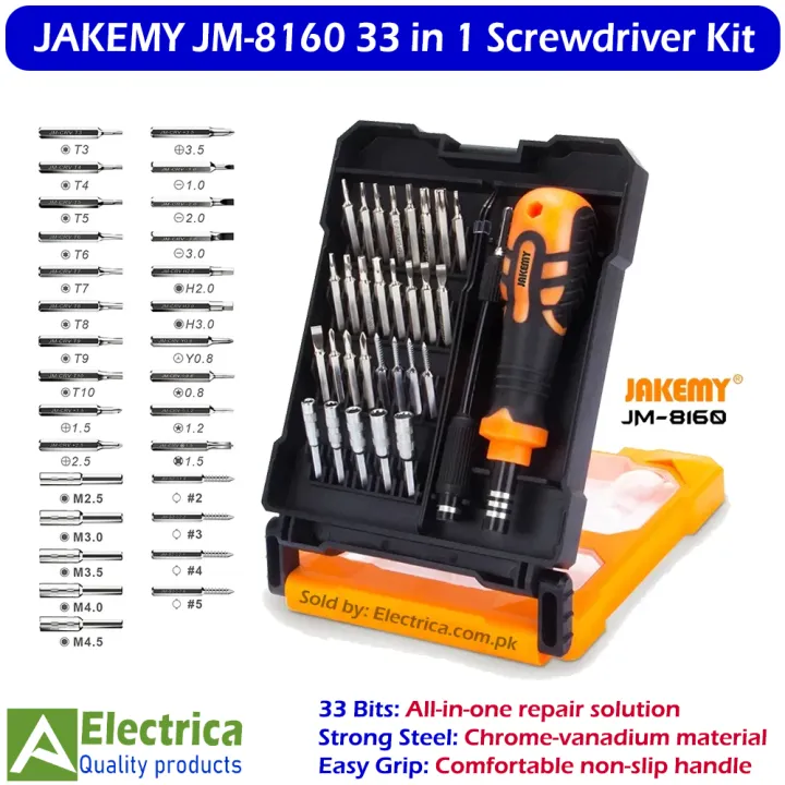 JAKEMY JM-8160 33 in 1 Professional Screwdriver Kit | Multi-Function ...