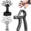 Pack of 3 Hand Gripper | Black and Grey Finger Gripper |Hand strengthener grip and finger strengthener - forearm ring hand exercisers -2 silicone squeezer gripper for muscle strengthening training tool. 