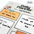 Daily Planner A4 Size Laminate with Board Marker Planner for Daily Task. 