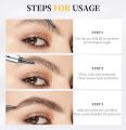3D Waterproof Microblading Eyebrow Pen 4 Fork Tip Tattoo Pencil Pencil Cosmetic Long Lasting Natural Dark Brown Liquid Eye Brow. 