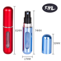 Portable Mini Perfume Refillable Atomizer Container, Portable Perfume Spray Bottle, Travel Perfume Scent Pump Case Fragrance Empty Spray Bottle for Traveling and Outgoing(5 ml). 