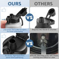 2 Piece Auto Spout Lid Replacement Wide Mouth Lid with Button Lock for Hydro Flask Wide Mouth 12, 16, 18, 20, 32, 40, 64Oz,. 