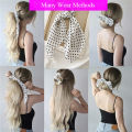 1 Scarf Hair Scrunchies Ties with Long Tails Hair Elastic Bands for Girls and Women. 