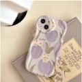 Cute Rabbit Flower Floral Case For Infinix Smart 8 Pro X6525B / Smart 8 Plus X6526 / Smart 8 HD X6525 / Smart 8 X6525 Cover Curly Wave Soft Silicone. 