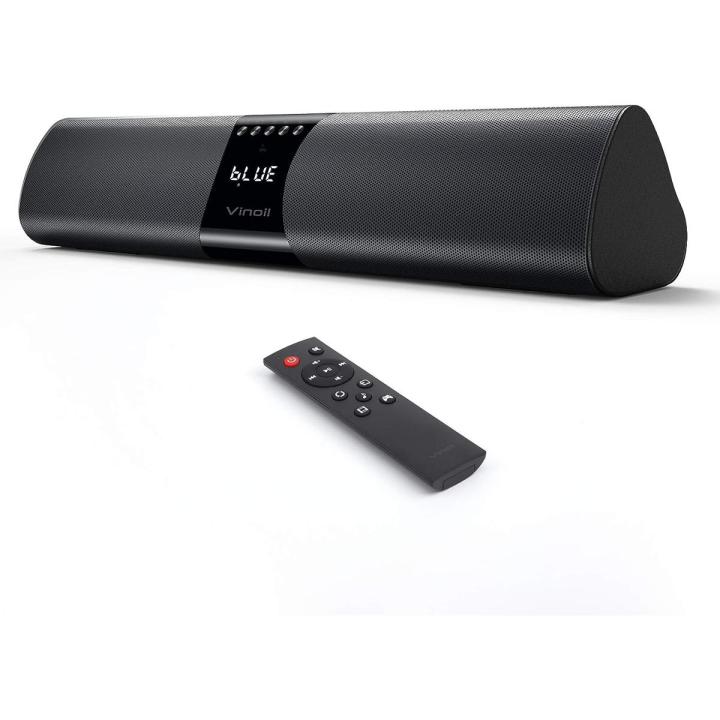 PC Soundbar, 20W Bluetooth Computer Speaker, Wired and Wireless Mini TV Soundbar for Desktop Laptop, Portable Soundbar,USB Powered, 3D Surround Sound, Built-in Microphone, 3.5mm Aux Input & TF, 16"