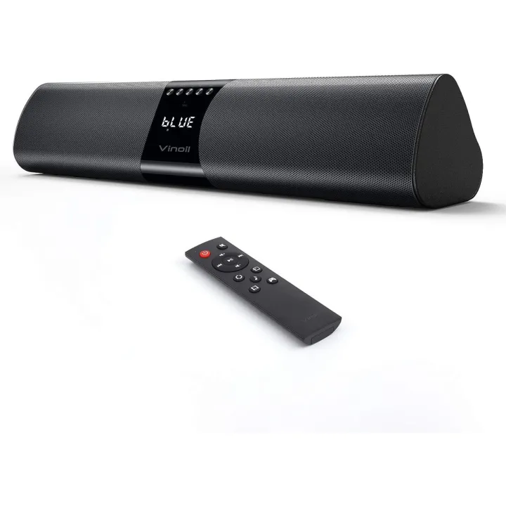 PC Soundbar, 20W Bluetooth Computer Speaker, Wired and Wireless Mini TV Soundbar for Desktop Laptop, Portable Soundbar,USB Powered, 3D Surround Sound, Built-in Microphone, 3.5mm Aux Input & TF, 16"