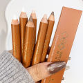 【No-profit】 Matte White Highlighting Contouring Stick Brightening Skin Tone Concealer Pencil 2 IN 1 Smooth Matte Bronzers Makeup Pencil. 