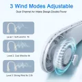 STREET VENDOR Bladeless Neck Fan Rechargeable USB Portable Cooling Fan Dual Airflow Personal Fan For Outdoor And Office Use. 