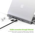 Omars USB C Hub Adaptors Slim 10 in 1 Adapter with Type C Dock, USB C HUB 3 USB 3.0 Ports, 4K HDMI, VGA, Ethernet LAN, SD/TF Card Slot, 3.5mm Audio for Mac Book Pro, Huawei, Samsung S8/S9 and More. 