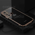 For Infinix Hot 11 Back Cover with Lanyard Fashion Shiny Plating Maple Leaf Design Camera Lens Protection Square Edge Soft Silicone Protective Phone Case. 