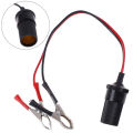 12V battery terminal clip-on cigar cigarette lighter power socket adapter plug-Angelia. 