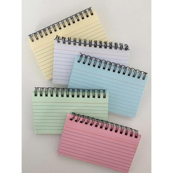 Simple Horizontal Line Colorful Tearable Coil Book Index Card Small Notebook Message Pad