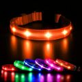 MASBRILL Led Dog Collar-Light Up Dog Collars Water-Resistant Lighted Dog Collar for Dogs (L(23.62 * 0.98inch), Orange). 