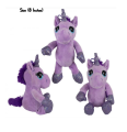 Cute Purple Unicorn 25cm Soft Animal Cuddly Plush Toy. 