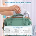 Travel Foldable Electric Kettle - Foldable Electric Kettle, Camping Kettle, Mini Travel Kettle, Silicone Electric Water Boiler, Tea Coffee Maker, Portable Coffee Kettle with Separable Power Cord. 