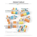 Mini Quick Wire Connector Universal Compact 2/3 Pin Splicing Push-in Terminal Block 1 in multiple out with fixing-Hole Mini Quick Wire Conductor. 
